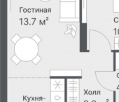 2-комн, 39 кв м, этаж 13/14 ул Московский тракт, 154