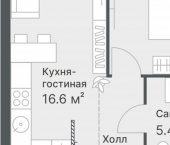 1-комн, 36 кв м, этаж 1/14 ул Московский тракт, 154