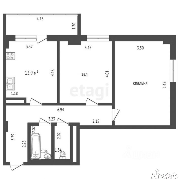2-комн квартира б-р Бориса Щербины, 18,  д. 18