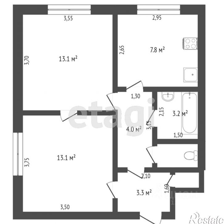 2-комн квартира ул Мира, 6а,  д. 6а