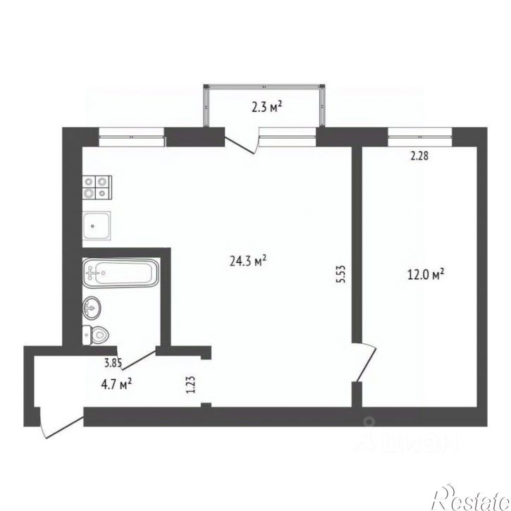 2-комн квартира ул Луначарского, 38,  д. 38