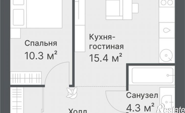 1-комн квартира в новом доме ул Московский тракт, 154,  д. 154