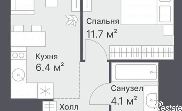 1-комн квартира в новом доме ул Московский тракт, 154,  д. 154
