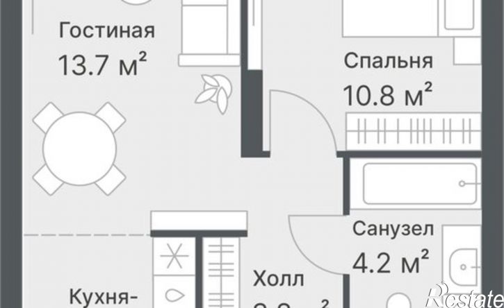 2-комн квартира в новом доме ул Московский тракт, 154,  д. 154