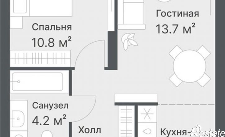 2-комн квартира в новом доме ул Московский тракт, 154,  д. 154