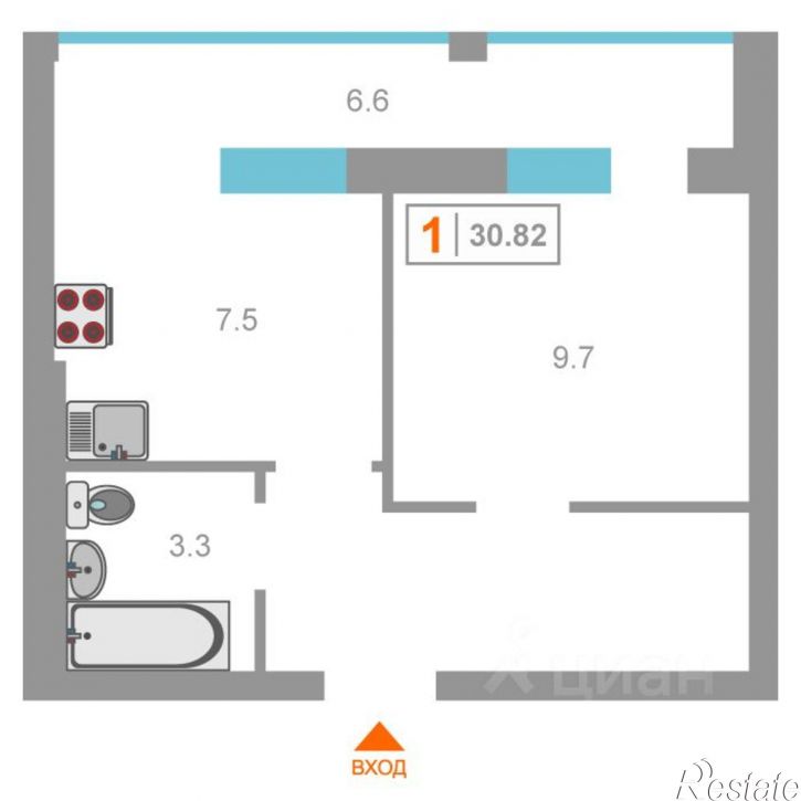 1-комн квартира ул Тимофея Чаркова, 69 1,  д. 69 1,  к. 1