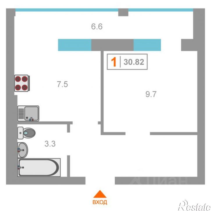 1-комн квартира ул Тимофея Чаркова, 69 1,  д. 69 1,  к. 1