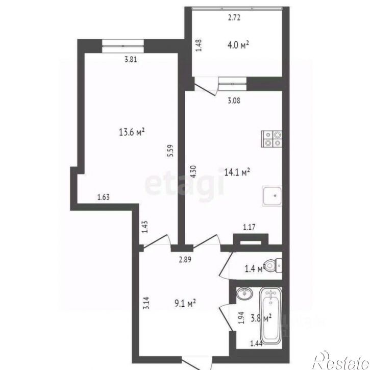 1-комн квартира ул Прокопия Артамонова, 8,  д. 8