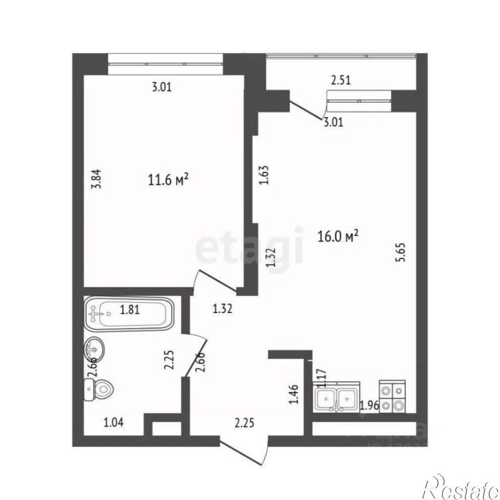 1-комн квартира ул Полевая, 108,  д. 108