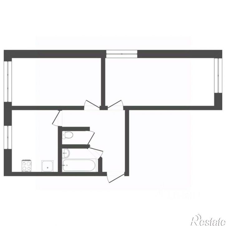 2-комн квартира ул Удачная, 2,  д. 2