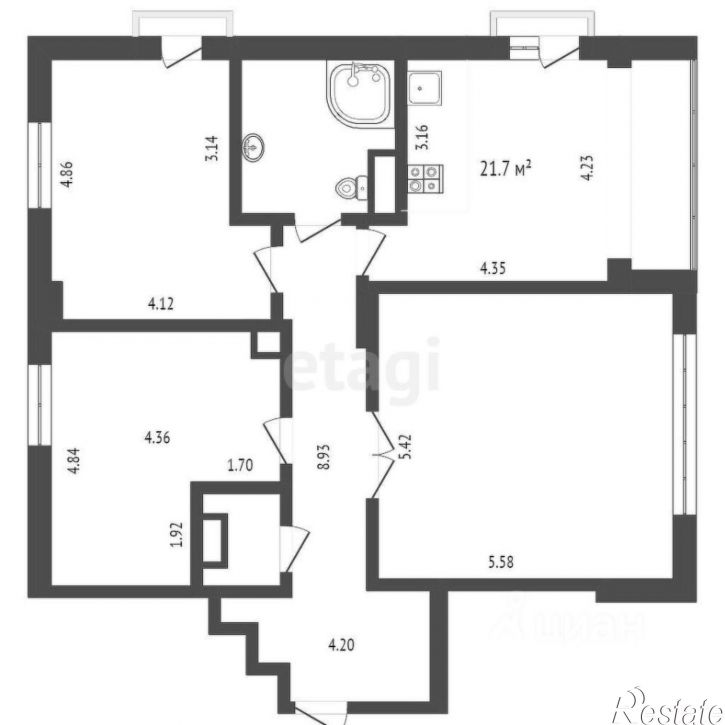 3-комн квартира ул Максима Горького, 68 3,  д. 68 3,  к. 3