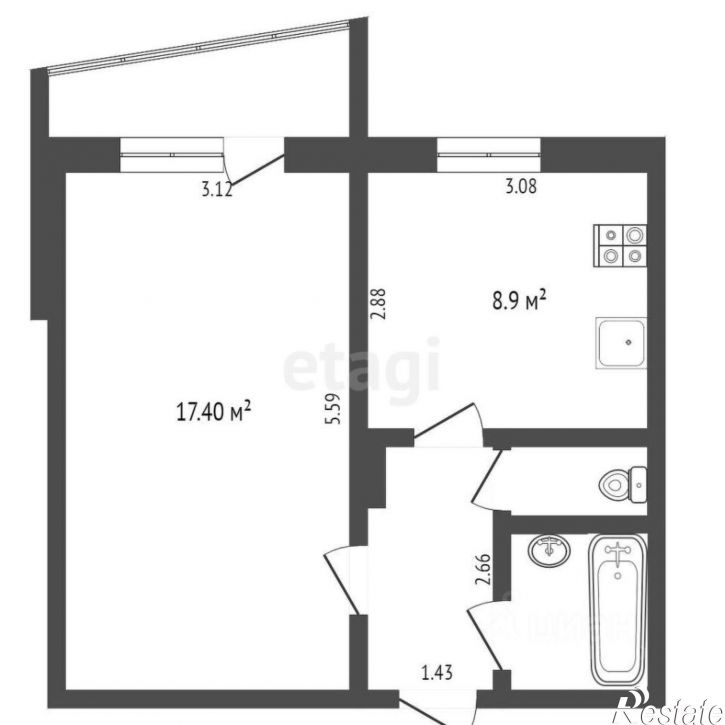 1-комн квартира Заречный пр-д, 31,  д. 31