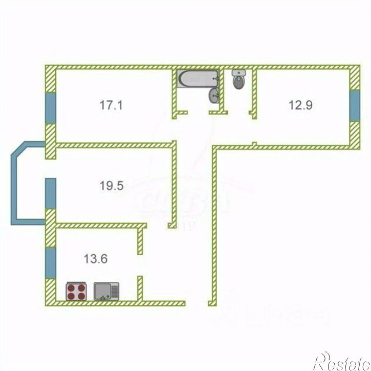3-комн квартира ул Домостроителей, 26,  д. 26