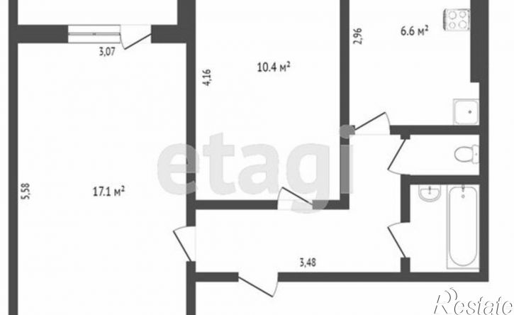2-комн квартира ул Самарцева, 34,  д. 34