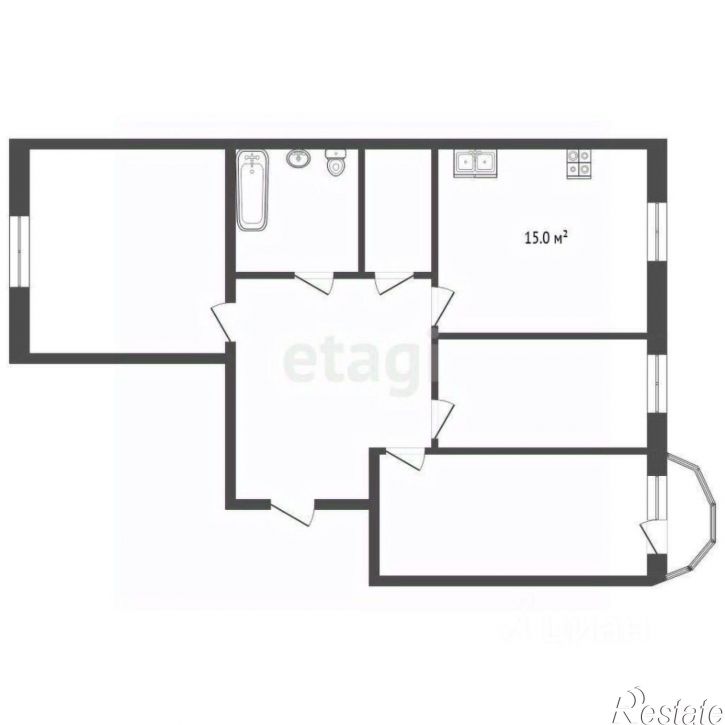3-комн квартира ул Республики, 86 1,  д. 86 1,  к. 1