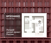 2-комн, 35 кв м, этаж 9/9 Профсоюзная улица