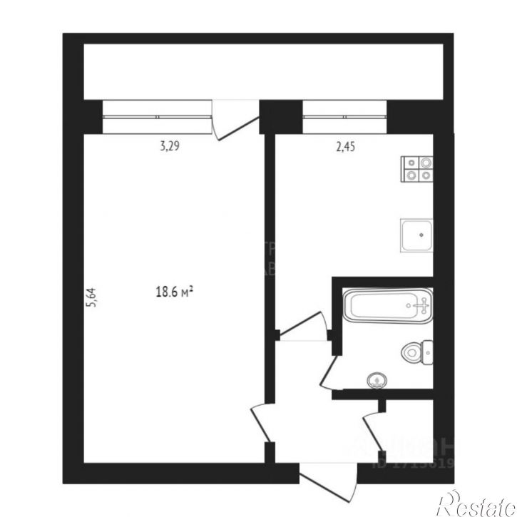 1-комн квартира ул Волгоградская, 103,  д. 103