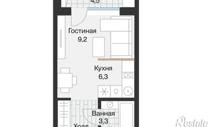 1-комн квартира ул Игоря Комиссарова, 25,  д. 25