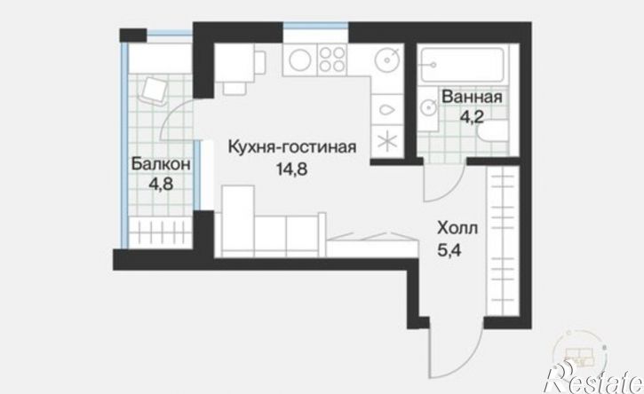 1-комн квартира ул Игоря Комиссарова, 18,  д. 18