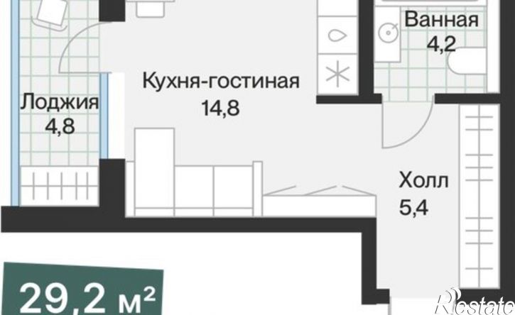 1-комн квартира ул Игоря Комиссарова, 18,  д. 18