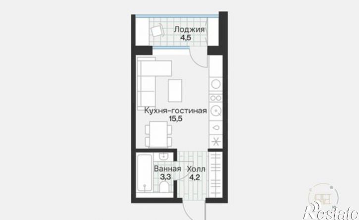 1-комн квартира ул Игоря Комиссарова, 4,  д. 4