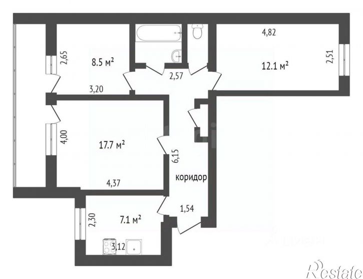 3-комн квартира ул Мельникайте, 46,  д. 46