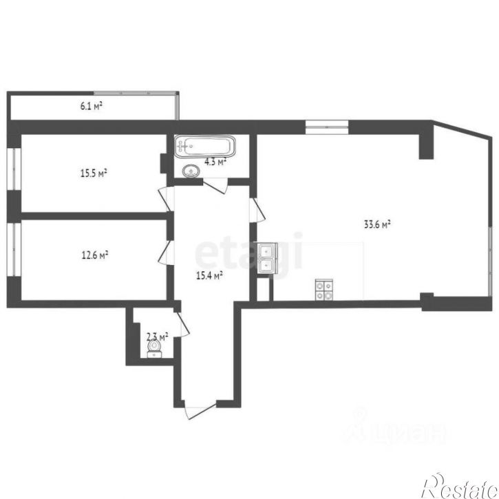 2-комн квартира ул Академика Сахарова, 38,  д. 38