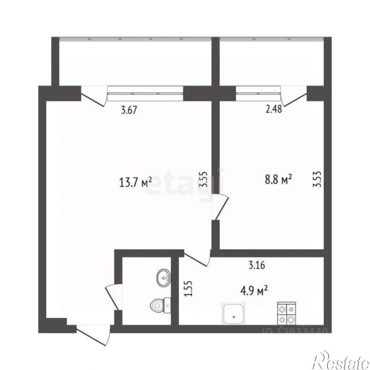2-комн квартира ул Газовиков, 18,  д. 18
