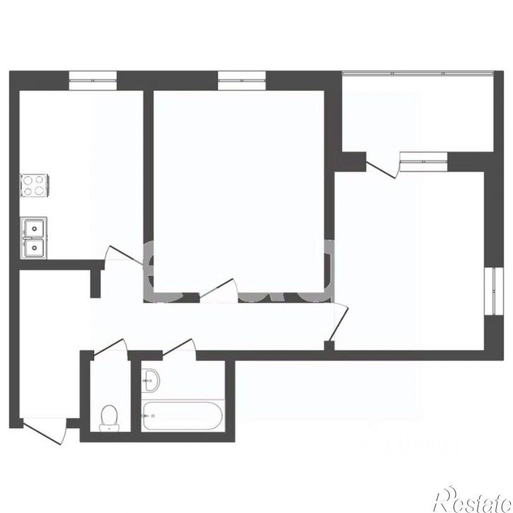 2-комн квартира ул Бориса Житкова, 5 1,  д. 5 1,  к. 1