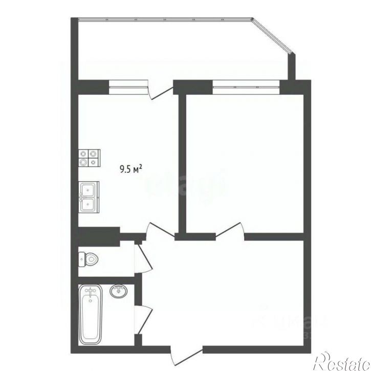 1-комн квартира ул Пароходская, 4,  д. 4