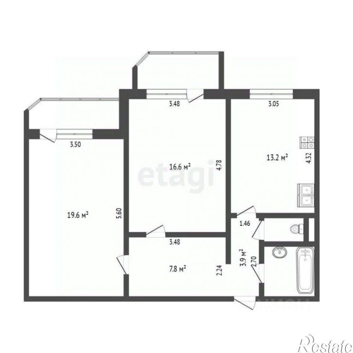 2-комн квартира ул Энергетиков, 53 1,  д. 53 1,  к. 1