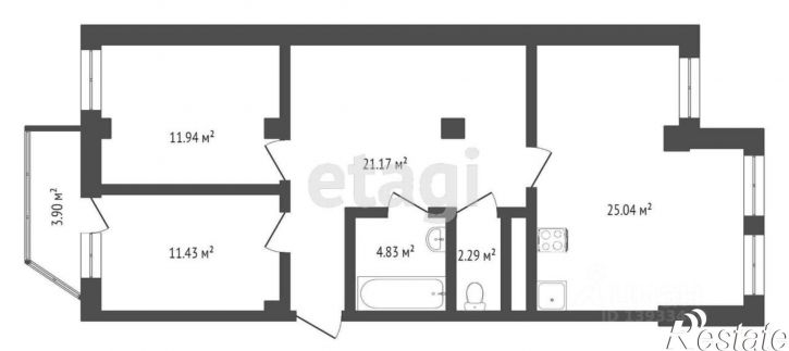 2-комн квартира ул Константина Посьета, 14,  д. 14