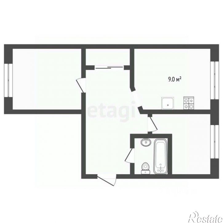 2-комн квартира ул Республики, 158,  д. 158