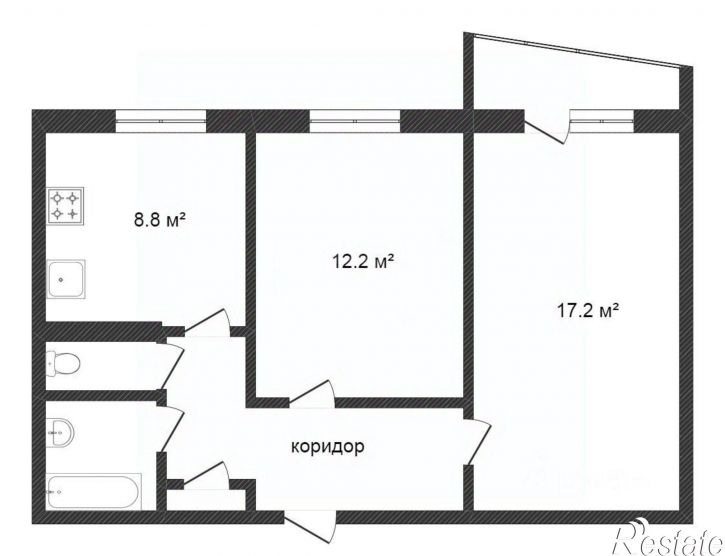 2-комн квартира ул Профсоюзная, 30,  д. 30