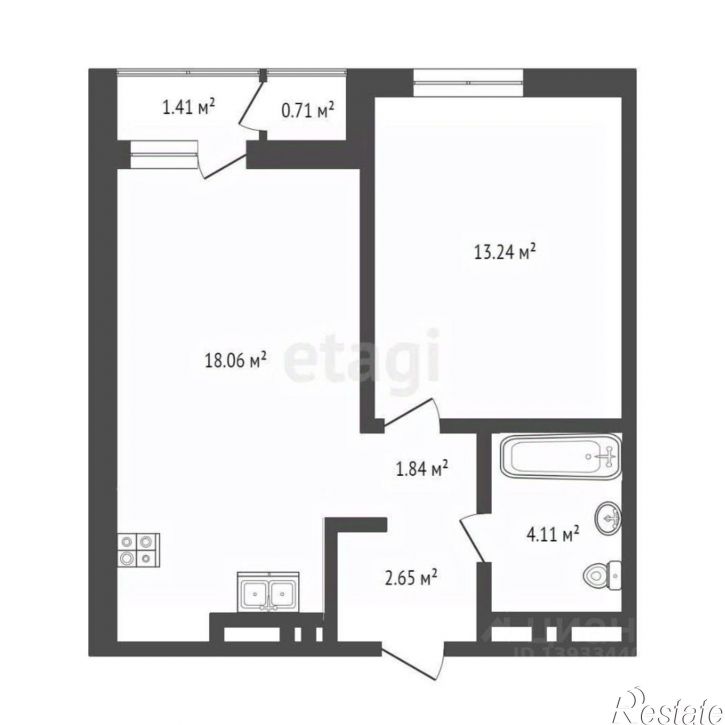 1-комн квартира ул Михаила Сперанского, 43 10,  д. 43 10,  к. 10