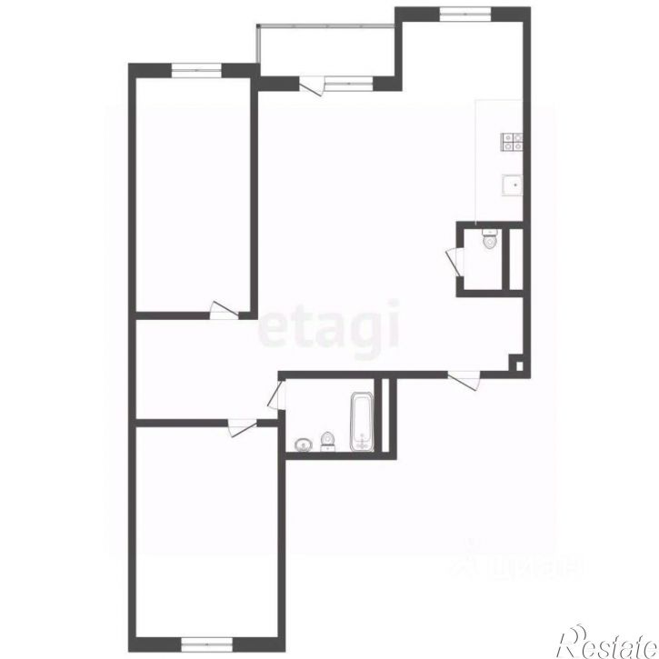 2-комн квартира Заречный пр-д, 41,  д. 41