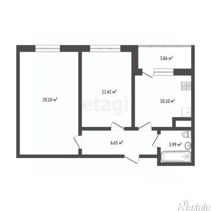 2-комн квартира ул Ставропольская, 97 4,  д. 97 4,  к. 4