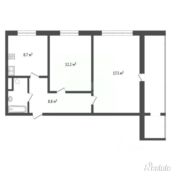 2-комн квартира ул Радищева, 29,  д. 29