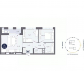 2-комн, 57 кв м, этаж 4/5 ул Ямская, 31