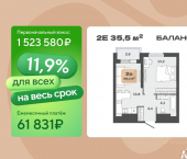 1-комн, 35 кв м, этаж 23/23 ул Республики, 204 15