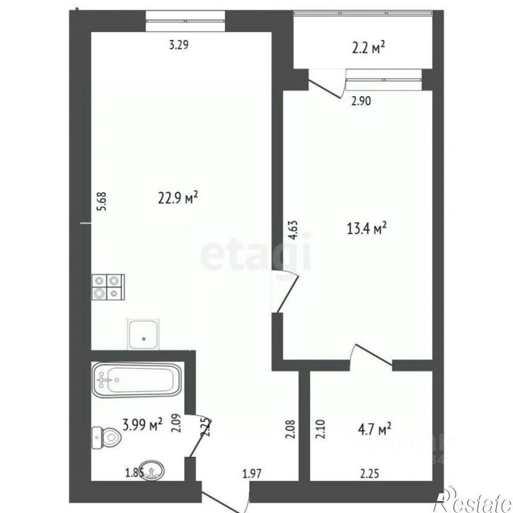 1-комн квартира ул Полевая, 105,  д. 105