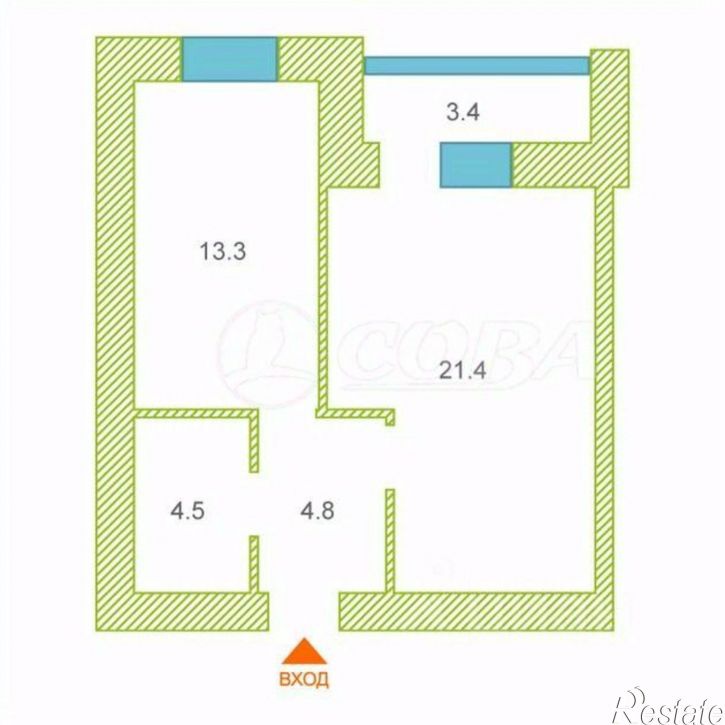 1-комн квартира ул Тимофея Кармацкого, 7,  д. 7