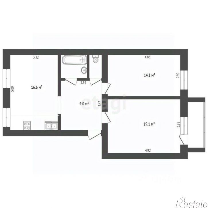 2-комн квартира ул Московский тракт, 123,  д. 123