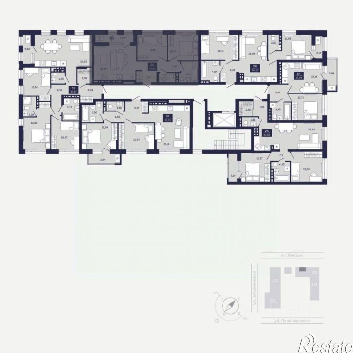 2-комн квартира в новом доме ул Ямская, 31,  д. 31