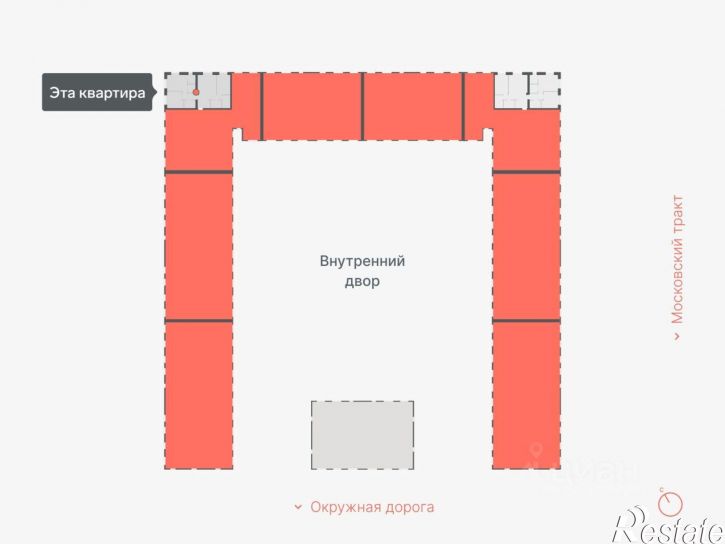 3-комн квартира в новом доме ул Московский тракт, 154,  д. 154