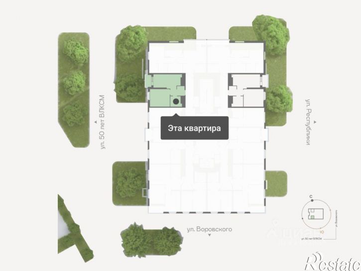 1-комн квартира в новом доме ул Республики, 204 15,  д. 204 15,  к. 15