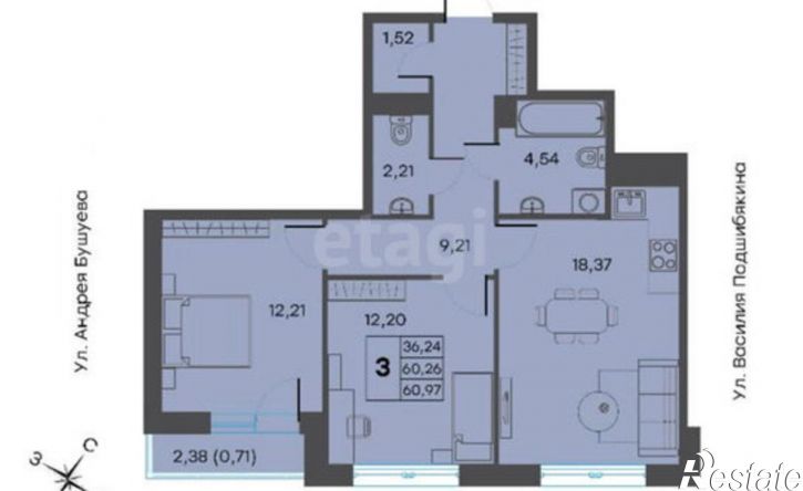 3-комн квартира ул Фармана Салманова, 14,  д. 14