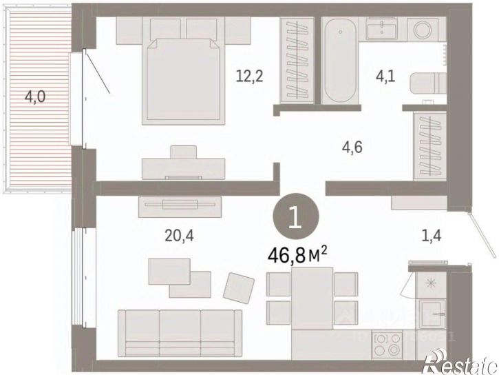2-комн квартира в новом доме ул Холодильная, 65/2,  д. 65/2
