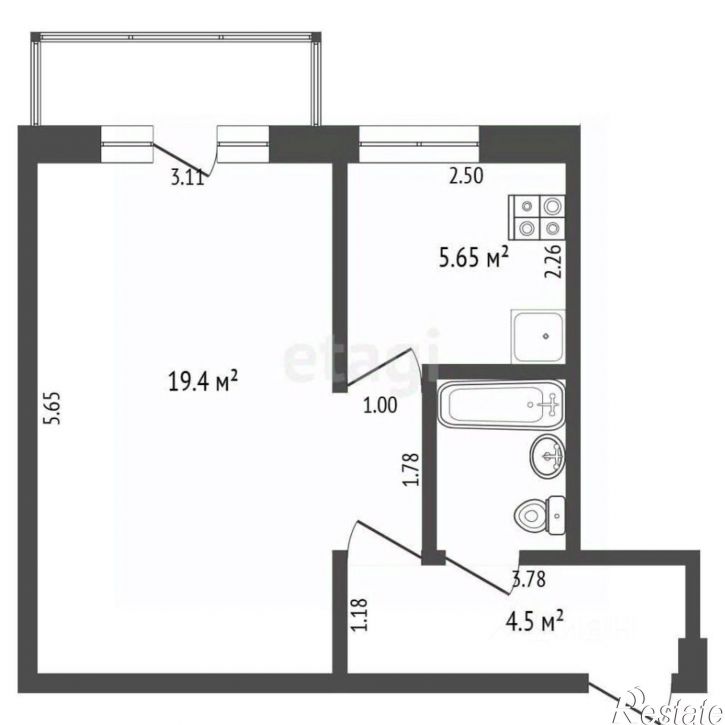 1-комн квартира ул Энергетиков, 58,  д. 58