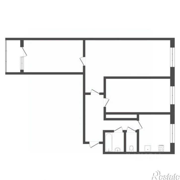 3-комн квартира ул Авторемонтная, 21,  д. 21